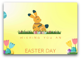 Easter bunny decorated animated with music